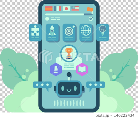 AI Language Learning App Dashboard With Chatbot Assistant AI Language Learning App Dashboard With Chatbot Assistant 140222434