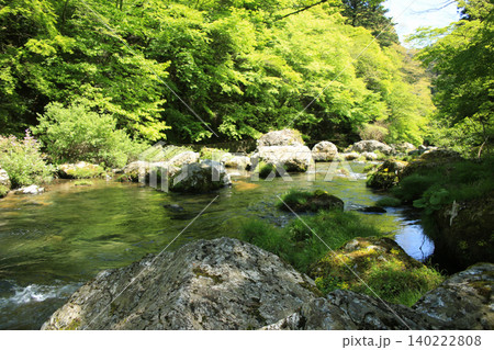 愛媛県内子町 小田深山渓谷の風景 愛媛県内子町 小田深山渓谷の風景 140222808