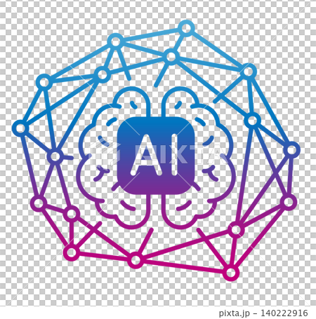 AI and network icons. Vector illustrations of technology, cloud, and artificial intelligence. AI and network icons. Vector illustrations of technology, cloud, and artificial intelligence. 140222916