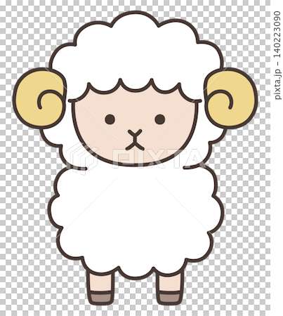 Cute sheep vector illustration. Zodiac sign, Year of the Sheep, Year of the Sheep, Cute, Icon, Sheep, Year of the Sheep, New Year's card 140223090