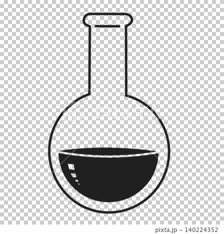 A simple illustration of a round-bottom flask. A simple illustration of a round-bottom flask. 140224352