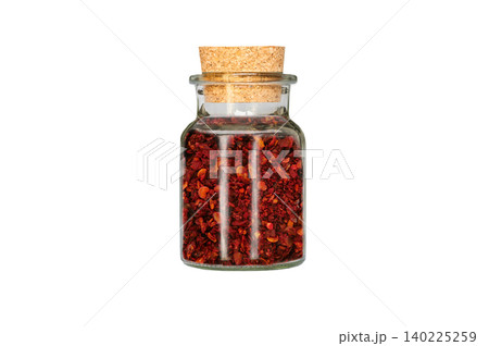 sweet pepper in glass container isolated on white background 140225259
