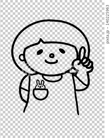 Loose illustration copy space, announcements, SNS materials, line art, coloring pages, childcare worker Loose illustration copy space, announcements, SNS materials, line art, coloring pages, childcare worker 140225963