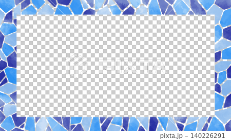 Watercolor-style mosaic tile frame Watercolor-style mosaic tile frame 140226291