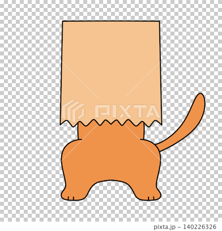 Orange cat sits with lampshade atop its head Orange cat sits with lampshade atop its head 140226326