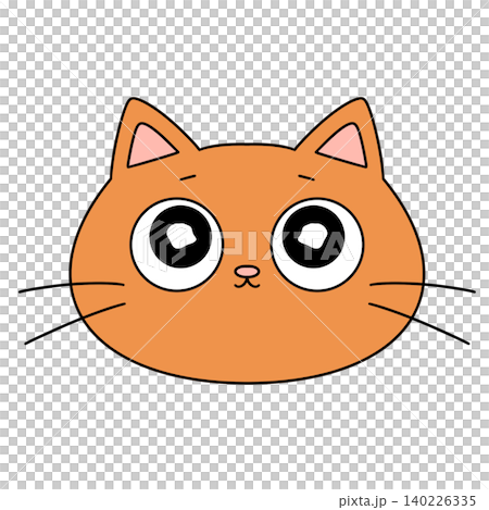 Cute orange cat face with large, round, expressive eyes Cute orange cat face with large, round, expressive eyes 140226335