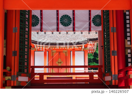 Main building gate of Usa Jingu shrine, Oita, Japan 140226507