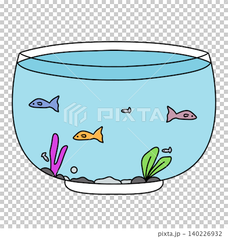 Brightly colored fish swim in a simple aquarium Brightly colored fish swim in a simple aquarium 140226932