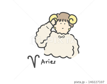 おひつじ座 十二星座 イラスト(Aries) おひつじ座 十二星座 イラスト(Aries) 140227107