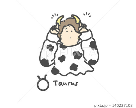 おうし座 十二星座 イラスト(Taurus) おうし座 十二星座 イラスト(Taurus) 140227108