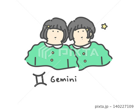ふたご座 十二星座 イラスト(Gemini) ふたご座 十二星座 イラスト(Gemini) 140227109