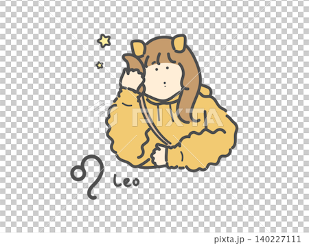 しし座　十二星座　イラスト（Leo） 140227111