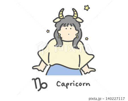 やぎ座 十二星座 イラスト(Capricorn) やぎ座 十二星座 イラスト(Capricorn) 140227117