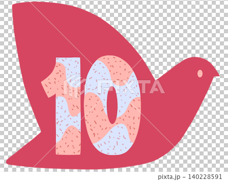 The number 10 and a bird The number 10 and a bird 140228591