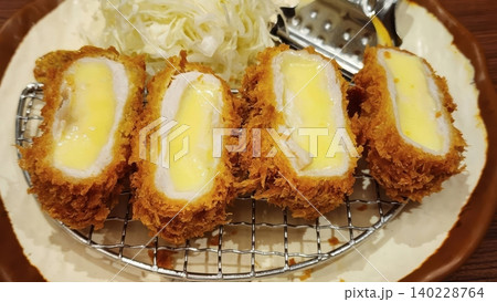 Golden Crispy Japanese Cheese Tonkatsu Pork Cutlet with Cabbage Golden Crispy Japanese Cheese Tonkatsu Pork Cutlet with Cabbage 140228764