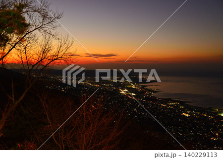 具定展望台からの夜景(愛媛県四国中央市) 具定展望台からの夜景(愛媛県四国中央市) 140229113