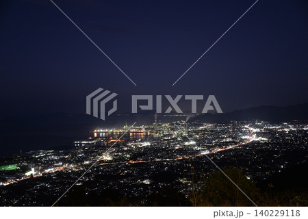 具定展望台からの夜景（愛媛県四国中央市） 140229118