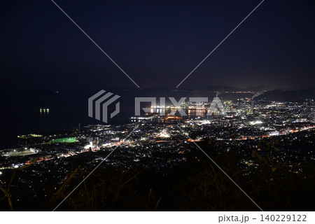 具定展望台からの夜景(愛媛県四国中央市) 具定展望台からの夜景(愛媛県四国中央市) 140229122
