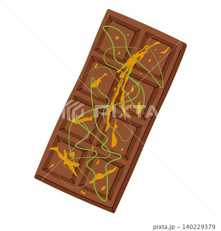Dubai chocolate bar with pistachio paste filling. Luxury gourmet dessert. Premium handmade chocolate, cocoa dessert Dubai chocolate bar with pistachio paste filling. Luxury gourmet dessert. Premium handmade chocolate, cocoa dessert 140229379