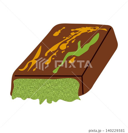 Dubai chocolate bar with pistachio paste filling. Luxury gourmet dessert. Premium handmade chocolate, cocoa dessert Dubai chocolate bar with pistachio paste filling. Luxury gourmet dessert. Premium handmade chocolate, cocoa dessert 140229381