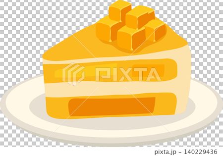 mango cake slice with fresh tropical fruit layers creamy yellow dessert on plate illustration perfect for bakery dessert summer sweet treat mango cake slice with fresh tropical fruit layers creamy yellow dessert on plate illustration perfect for bakery dessert summer sweet treat 140229436