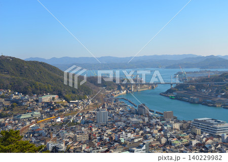 千光寺頂上展望台から見た尾道市の眺望(広島県尾道市) 千光寺頂上展望台から見た尾道市の眺望(広島県尾道市) 140229982