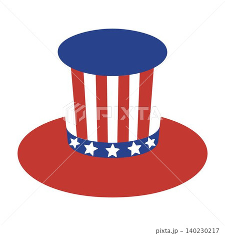 American flag top hat. Perfect for Fourth of July, national holidays, and American pride designs American flag top hat. Perfect for Fourth of July, national holidays, and American pride designs 140230217
