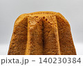 Traditional Italian pandoro cake without icing sugar closeup on white. 140230384