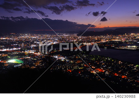 獅子の霊巌からの夜景(香川県高松市) 獅子の霊巌からの夜景(香川県高松市) 140230988