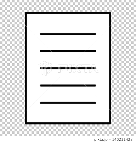 ファイル、書類のシンプルなアイコンイラスト003 ファイル、書類のシンプルなアイコンイラスト003 140231428