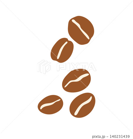 Group of roasted coffee beans vector organic icons Group of roasted coffee beans vector organic icons 140231439