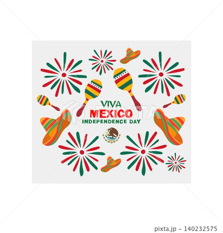 Viva Mexico Independence Day free vector illustration Viva Mexico Independence Day free vector illustration 140232575