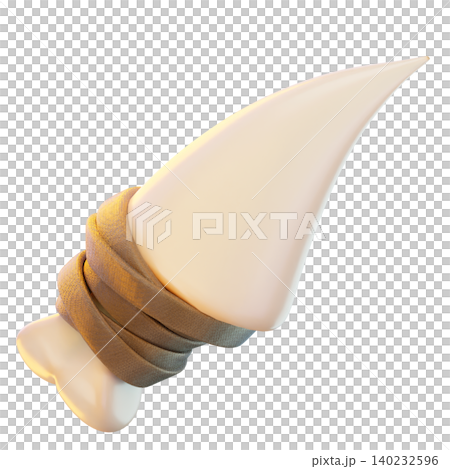 Dagger Fangs 3D Render Icon, Classic Weapon Illustration 140232596