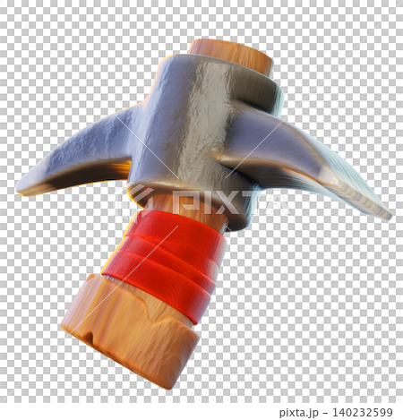 Pickaxe 3D Render Icon, Classic Weapon Illustration Pickaxe 3D Render Icon, Classic Weapon Illustration 140232599