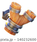 Slingshot 3D Render Icon, Classic Weapon Illustration Slingshot 3D Render Icon, Classic Weapon Illustration 140232600