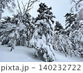 雪深い冬の森林 140232722
