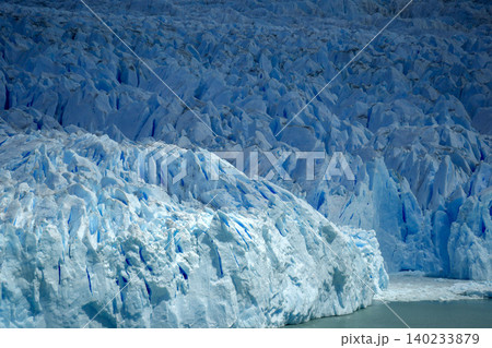 detail of blue ice of perito moreno glacier argentina view 140233879