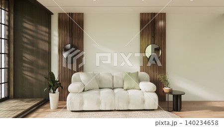 Mock up empty japanese on Modern room gray color tone interior modern japandi style.3D rendering 140234658