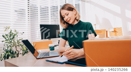 Fashion designer woman and typing on laptop in shop for email project or online order of fabric in creative startup Serious tailor computer and small business for clothes or textile in : Generative AI Fashion designer woman and typing on laptop in shop for email project or online order of fabric in creative startup Serious tailor computer and small business for clothes or textile in : Generative AI 140235266