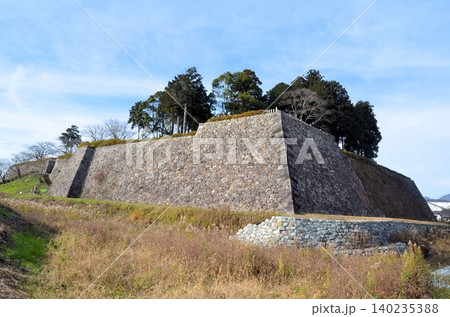 篠山城跡 天守台石垣と内堀 篠山城跡 天守台石垣と内堀 140235388