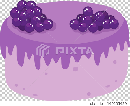 a purple cake topped with berries for birthday parties or festive celebrations, perfect for bakery designs, dessert menus, and cute dessert graphics a purple cake topped with berries for birthday parties or festive celebrations, perfect for bakery designs, dessert menus, and cute dessert graphics 140235429