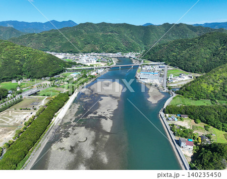 愛媛県宇和島市 岩松川の風景 愛媛県宇和島市 岩松川の風景 140235450