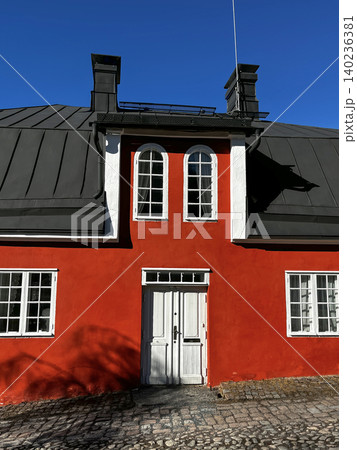 Old House on Medieval Street of Porvoo in Finland. Old House on Medieval Street of Porvoo in Finland. 140236381