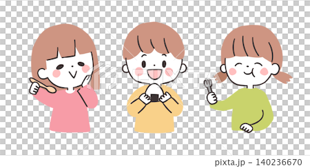 兒童進食插圖 140236670