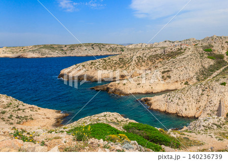 Scenic view of Frioul archipelago near Marseille, France 140236739