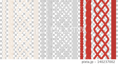 A set of illustration materials featuring Aran patterns and knit fabrics. A set of illustration materials featuring Aran patterns and knit fabrics. 140237002