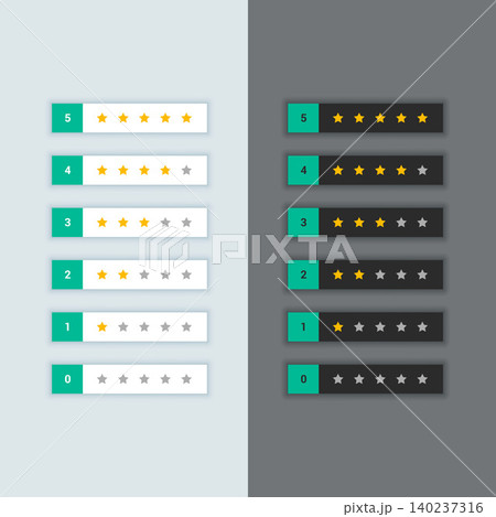customer star rating symbol in dark and light theme customer star rating symbol in dark and light theme 140237316