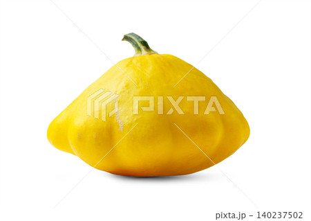 Fresh yellow pattypan, patisson squash isolated on white background, summer vegetable, healthy food Fresh yellow pattypan, patisson squash isolated on white background, summer vegetable, healthy food 140237502