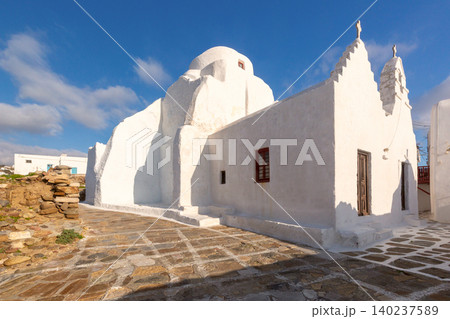 Panagia Paraportiani church in Mykonos, Greece Panagia Paraportiani church in Mykonos, Greece 140237589
