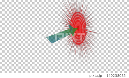 Green arrow hitting a red target with transparent background, success, focus, goal, and business achievement concept. Green arrow hitting a red target with transparent background, success, focus, goal, and business achievement concept. 140238083